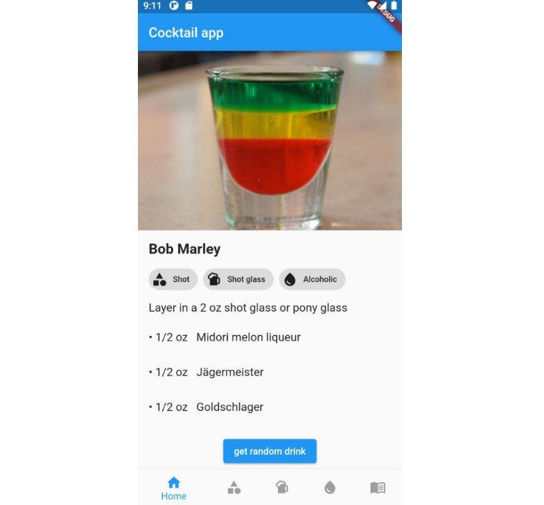 Flutter App : Cocktail App built with Flutter